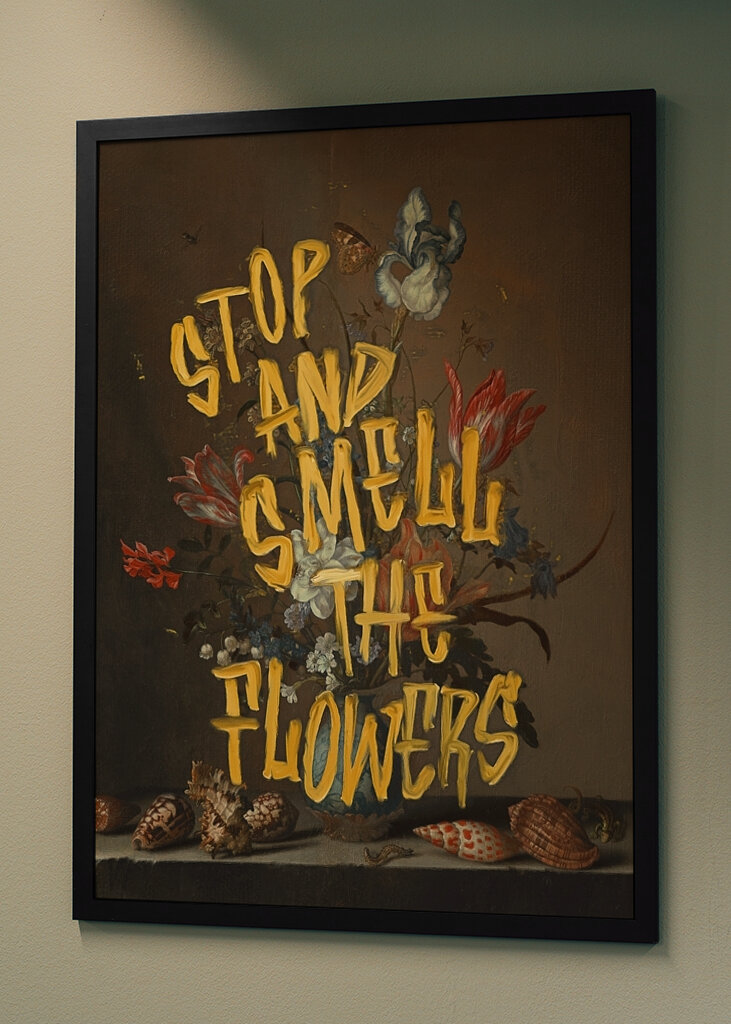 Pare e cheire as flores