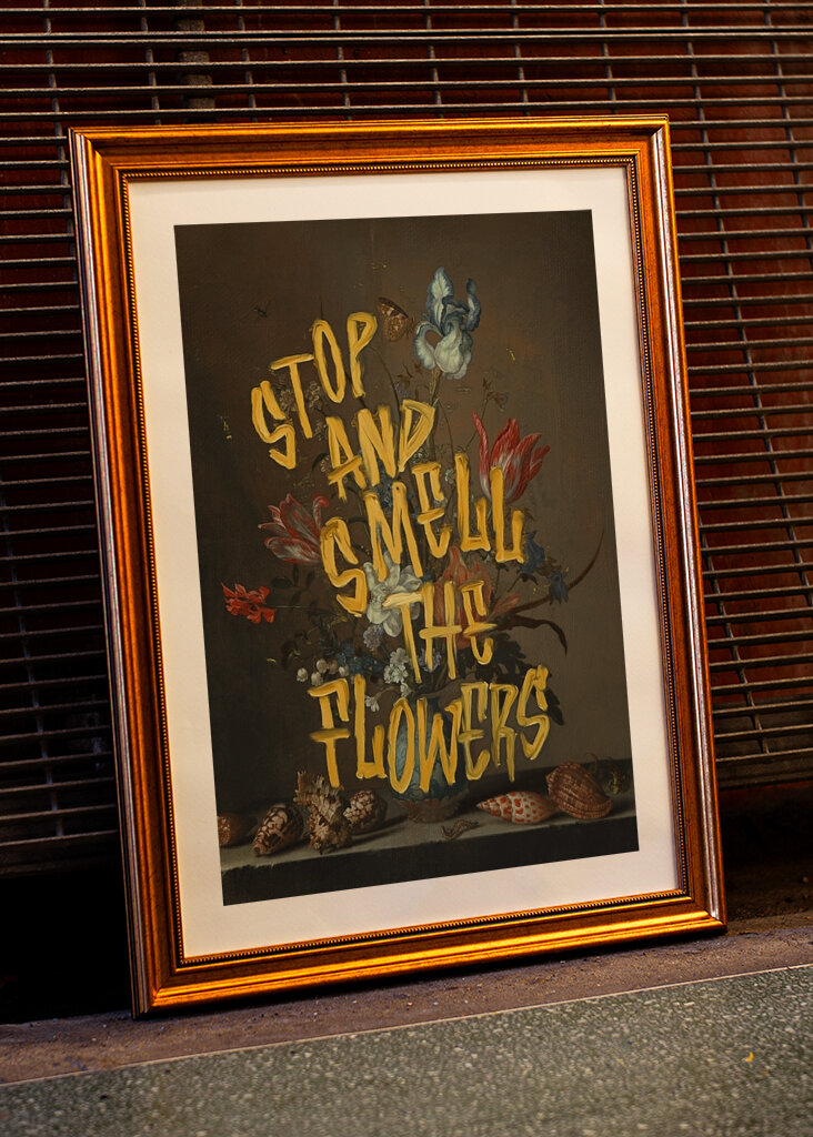 Pare e cheire as flores