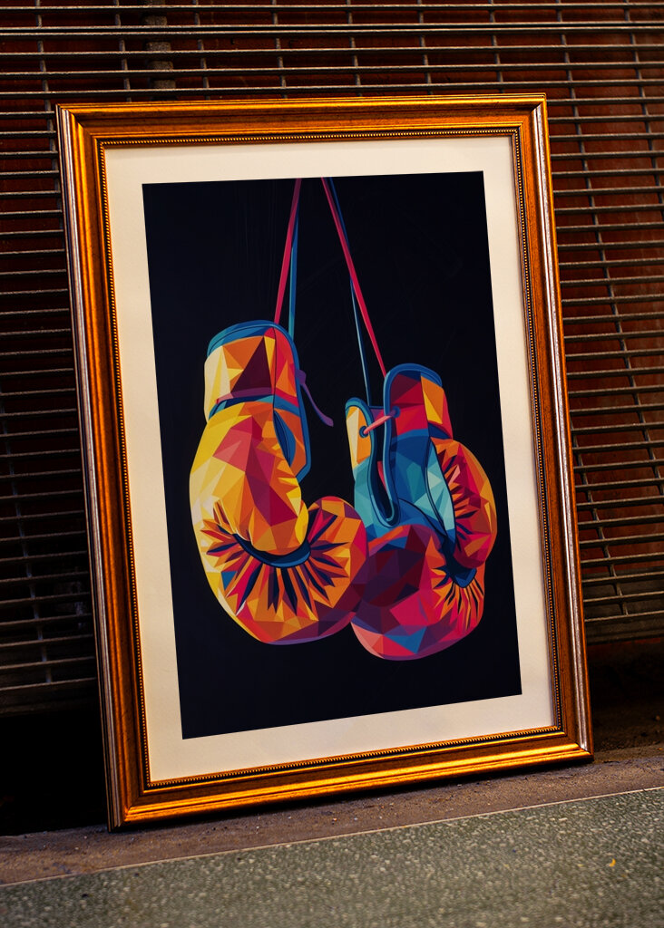 boxing gloves wpap pop art