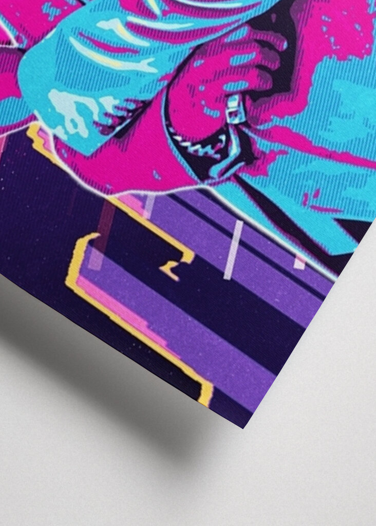 Nas Rapper 80s Retro Style