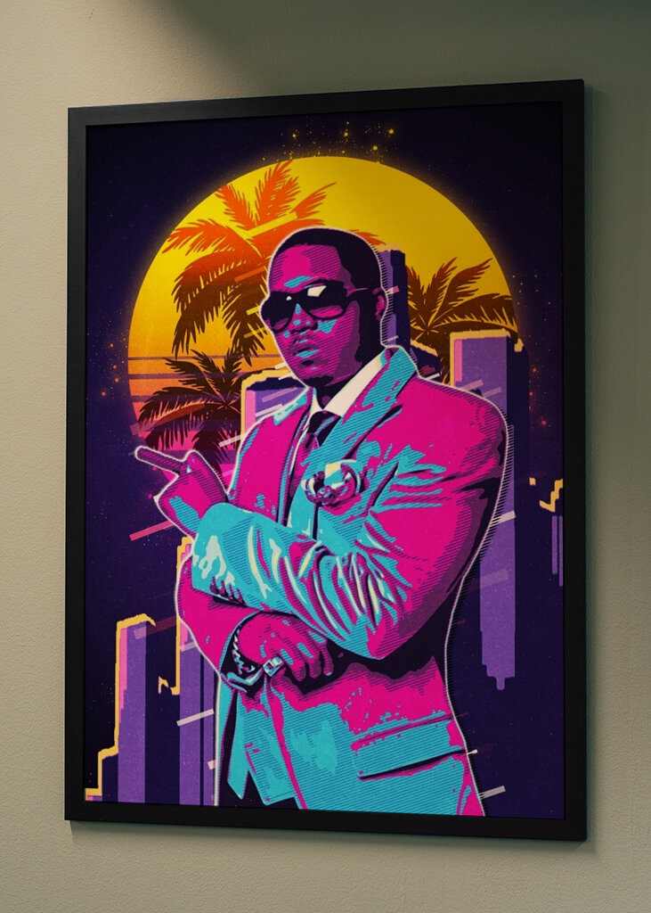 Nas Rapper 80s Retro Style