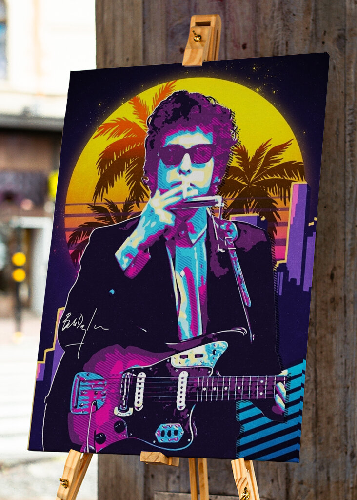 Bob Dylan Stylee Retro 80er Jahre