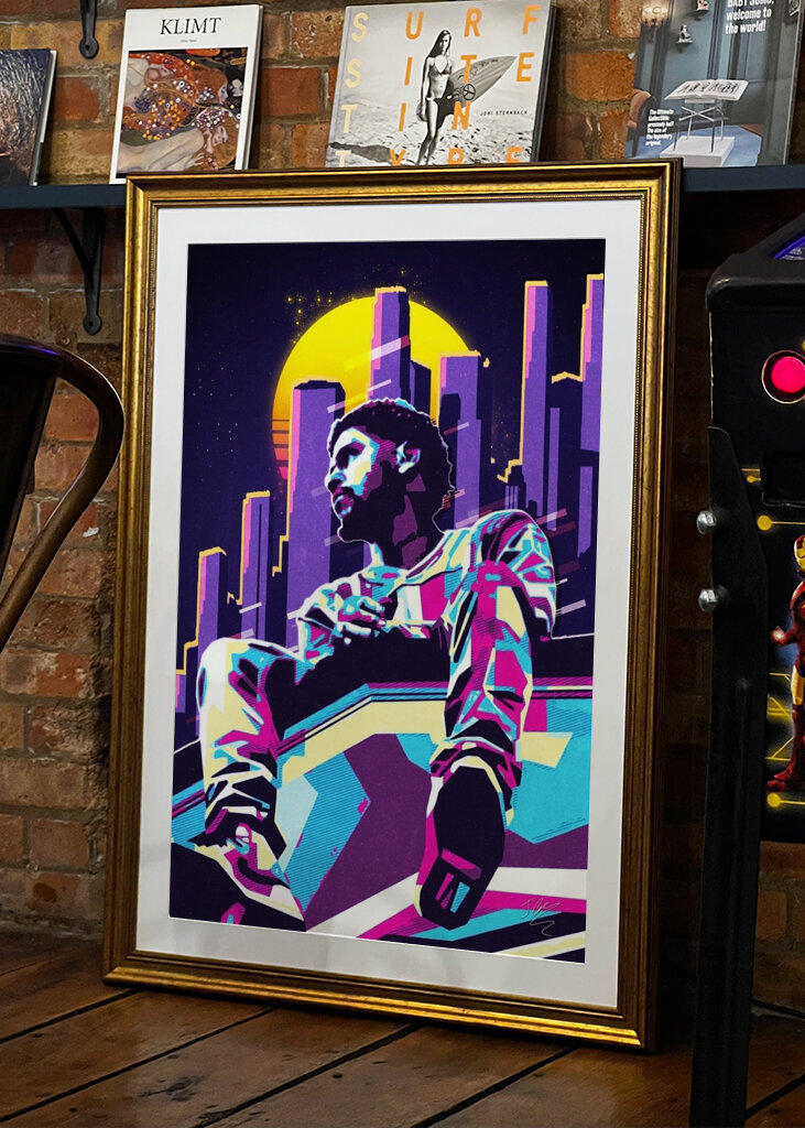 J Cole Rapper Style Retro 80er Jahre