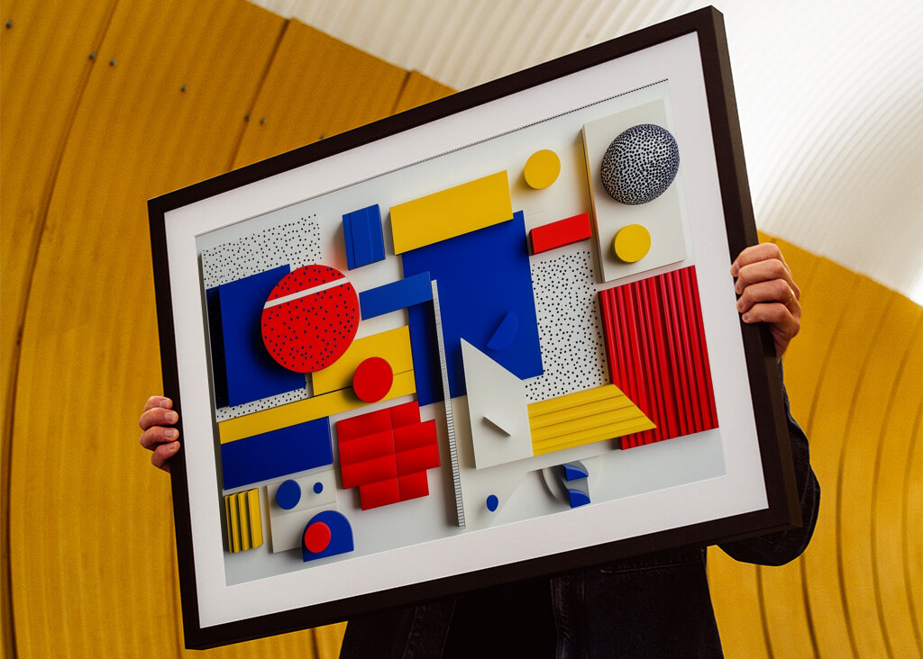 Farbfelder auf weiss