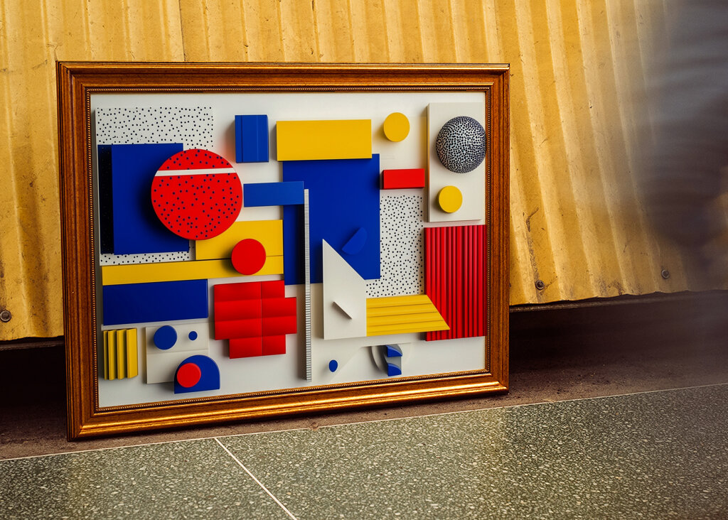 Farbfelder auf weiss