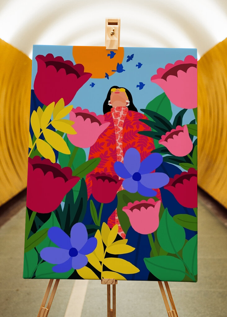 Kobieta w Ogrodzie Kwiatowym#2771839