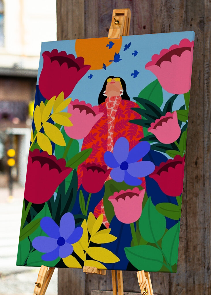 Kobieta w Ogrodzie Kwiatowym#2771839