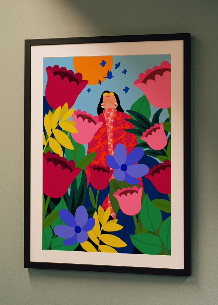 Kobieta w Ogrodzie Kwiatowym#2771839