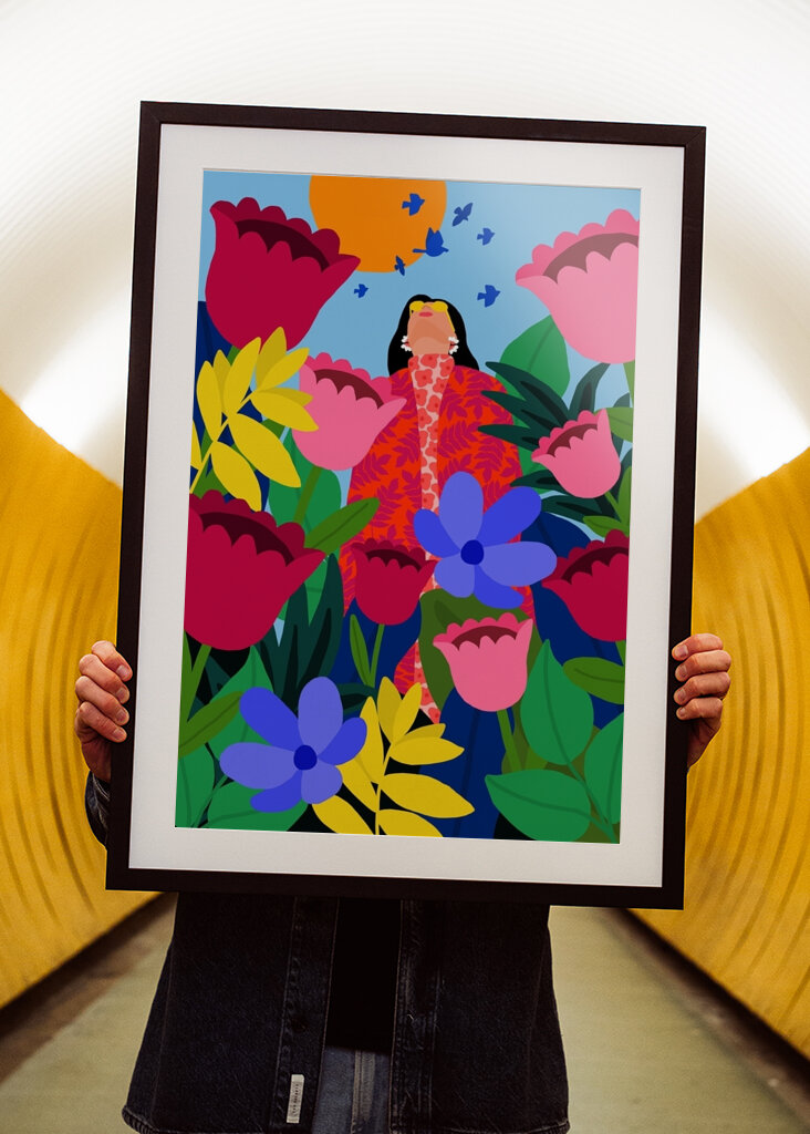 Kobieta w Ogrodzie Kwiatowym#2771839