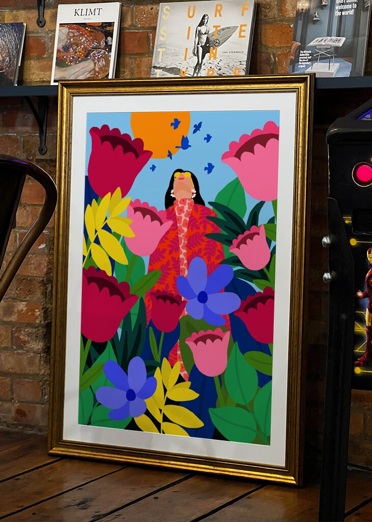 Kobieta w Ogrodzie Kwiatowym#2771839