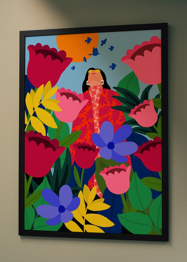 Kobieta w Ogrodzie Kwiatowym#2771839