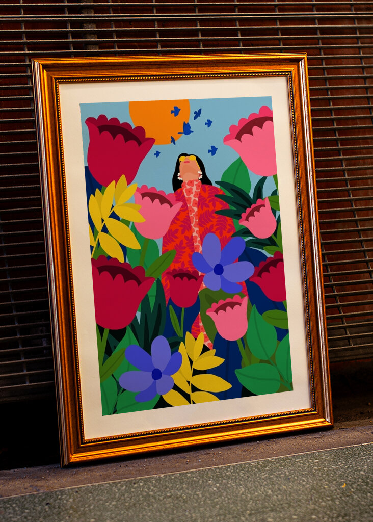 Kobieta w Ogrodzie Kwiatowym#2771839