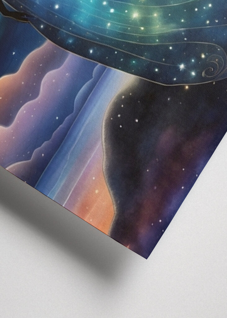 Diosa de las estrellas en la luna llena.