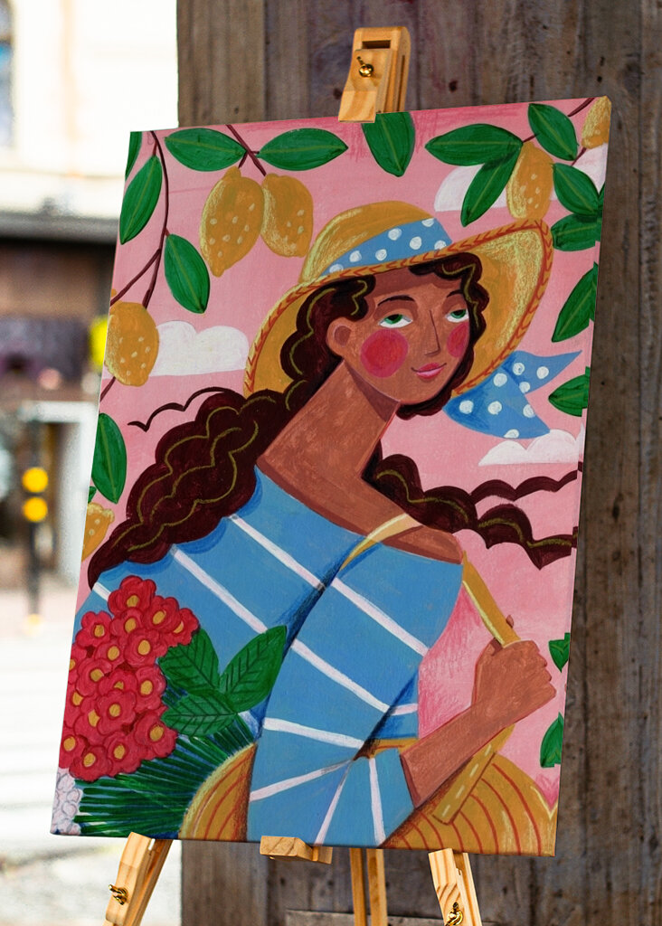 Portrett kvinne Amalfi #2663472