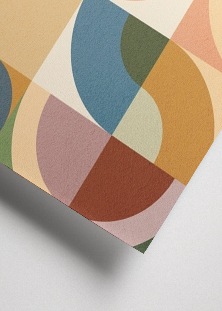 Geometría Bauhaus Azul Verde