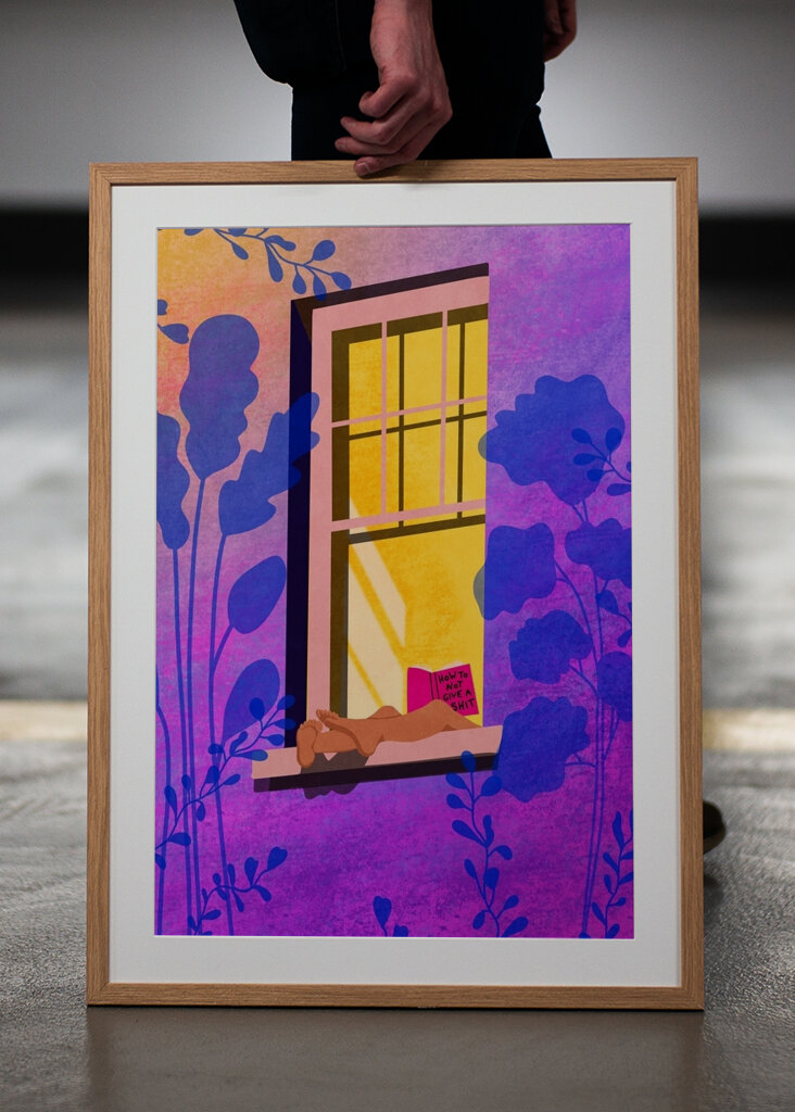 Zonnebaden in de stad