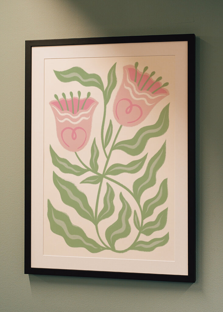 Rózsaszín népi tulipánok