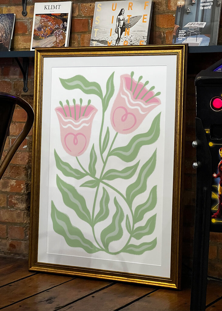 Rózsaszín népi tulipánok