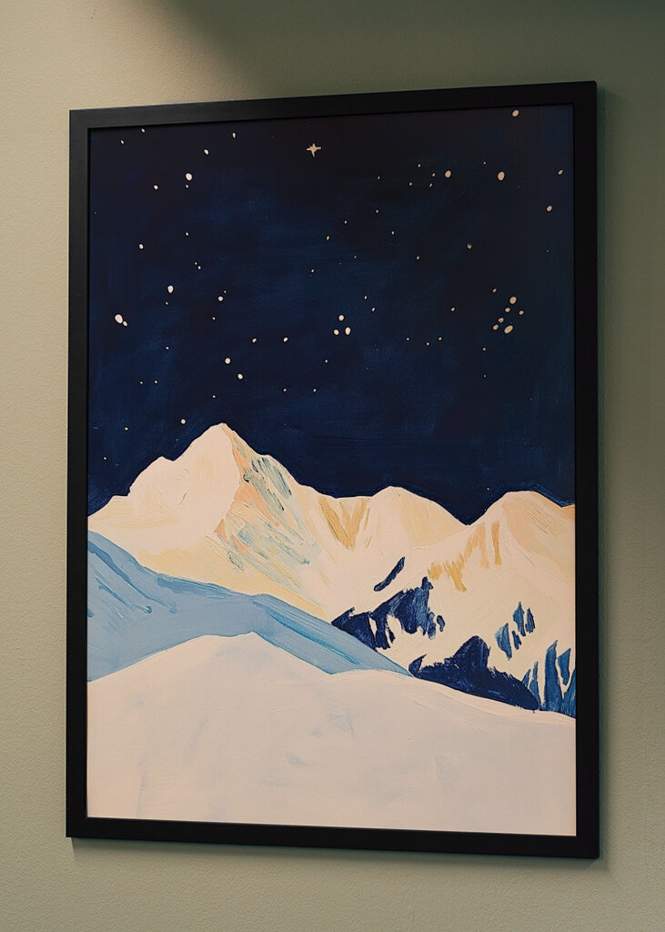 Berge Schnee Winter Himmel I