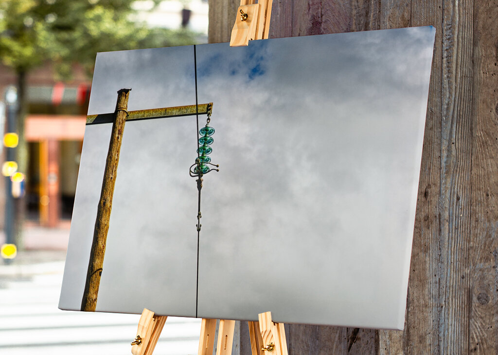 isolated electricity pole 