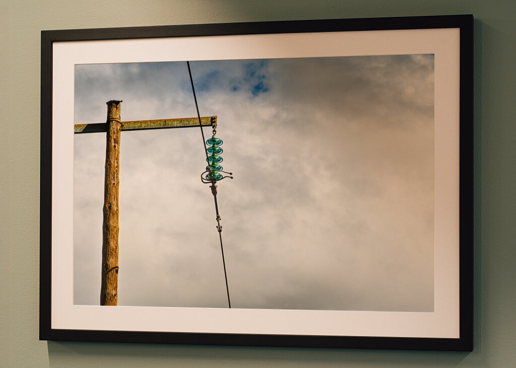 isolated electricity pole 