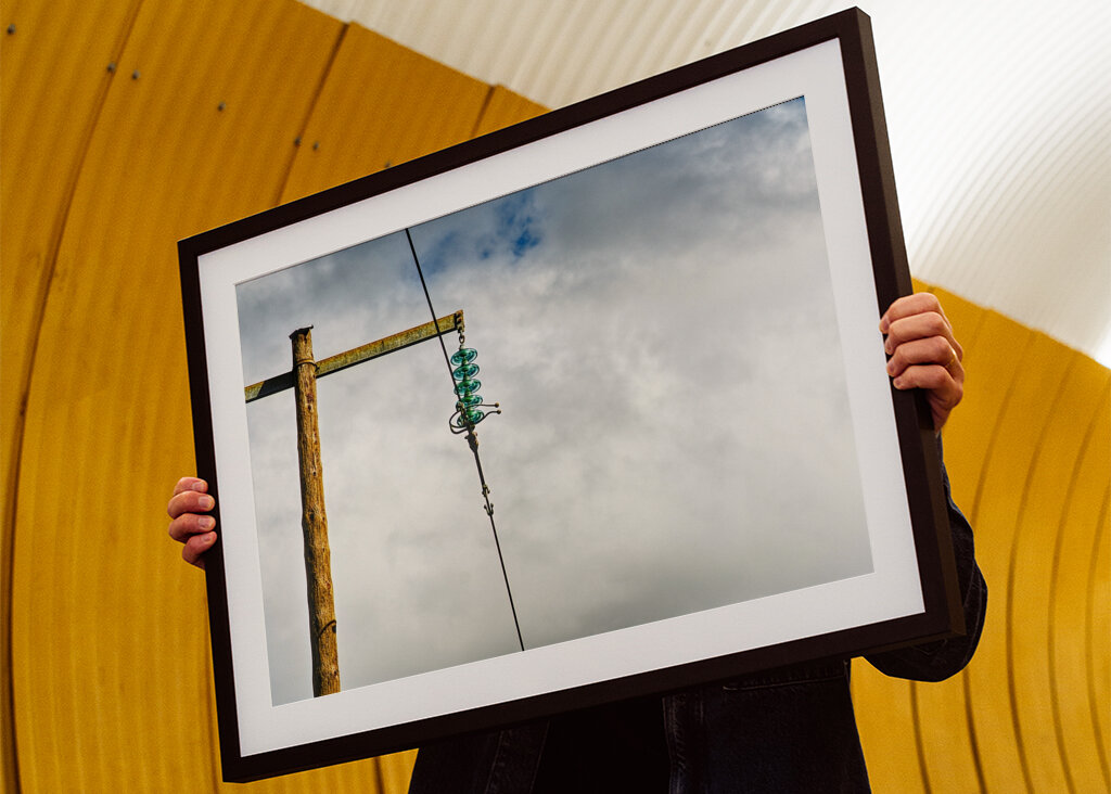 isolated electricity pole 