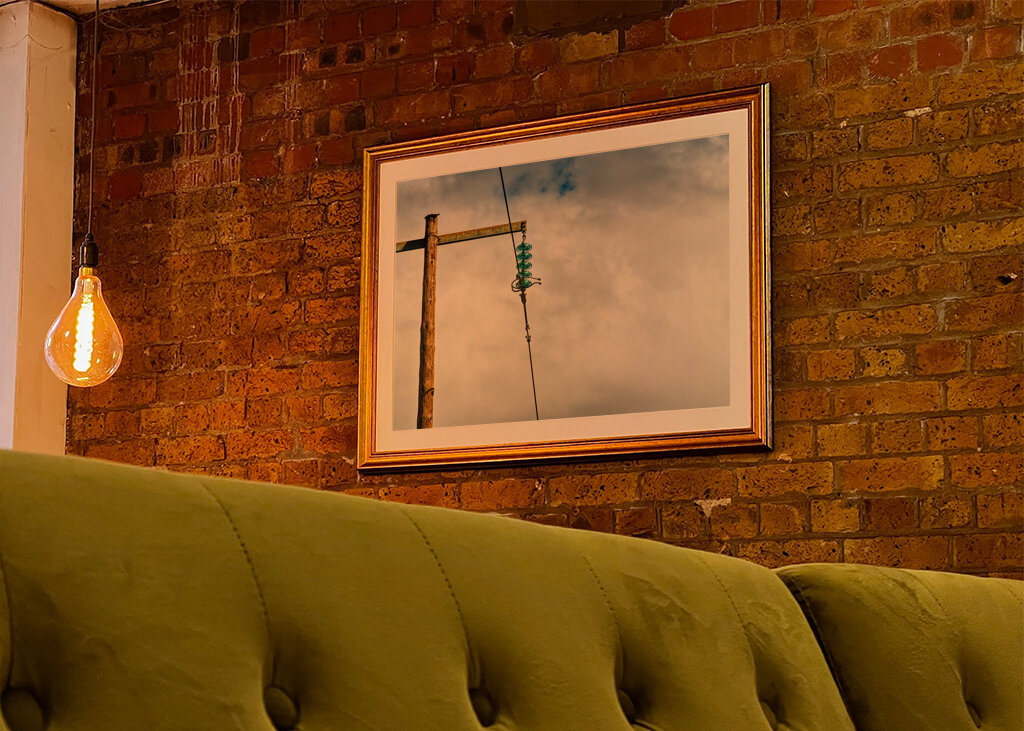 isolated electricity pole 