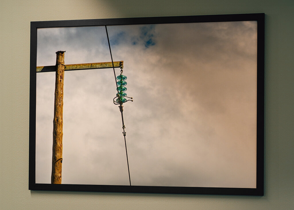 isolated electricity pole 