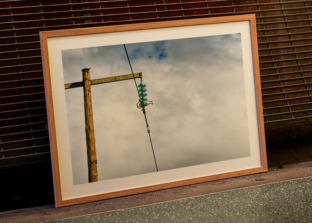 isolated electricity pole 