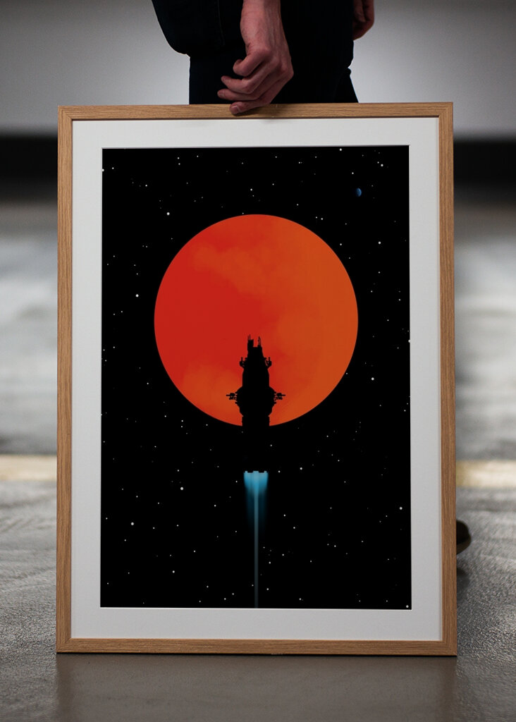 Die Rosinante über dem Mars