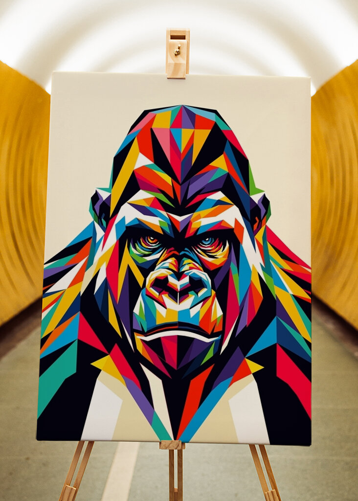 Gorilla Pop Art wpap colorful