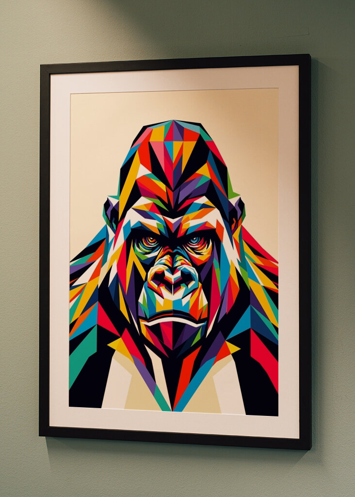 Gorilla Pop Art wpap colorful