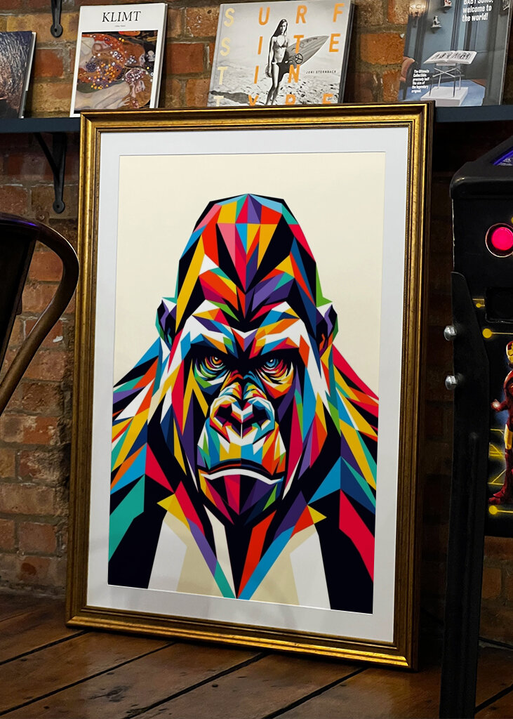 Gorilla Pop Art wpap colorful