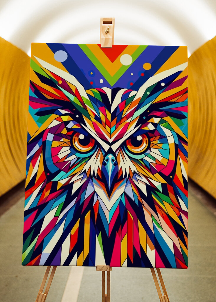 Színes bagoly portré wpap