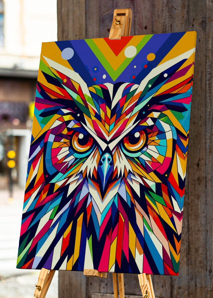 Színes bagoly portré wpap