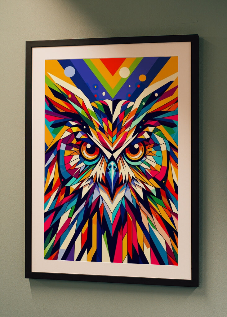 Színes bagoly portré wpap