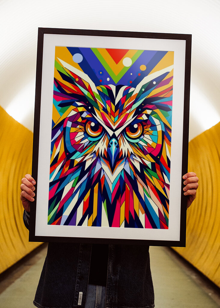 Színes bagoly portré wpap