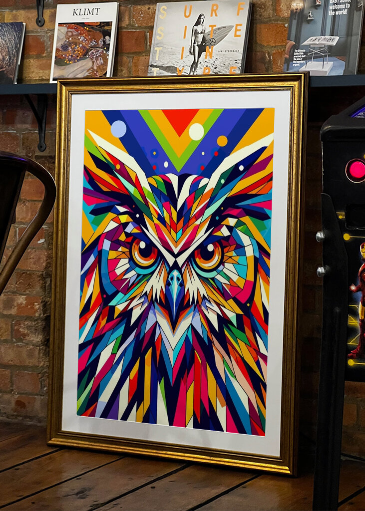 Színes bagoly portré wpap