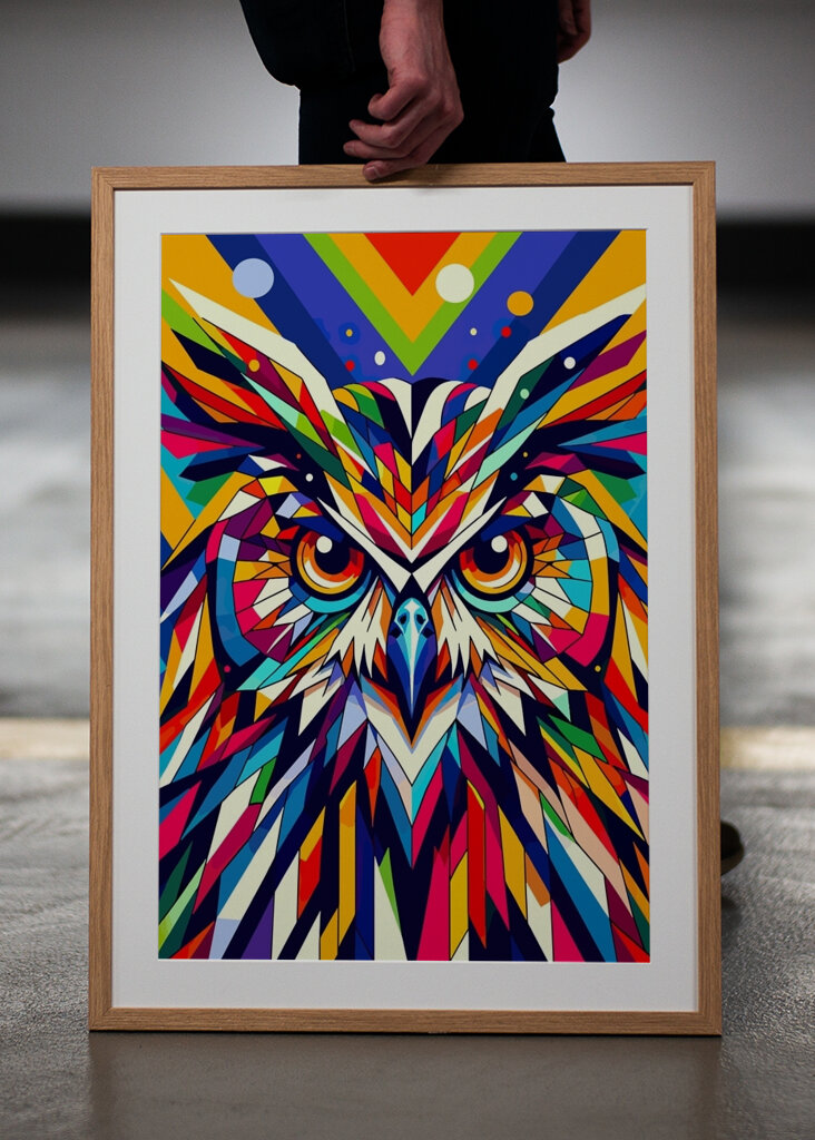 Színes bagoly portré wpap