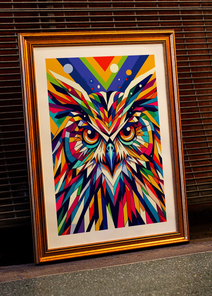 Színes bagoly portré wpap