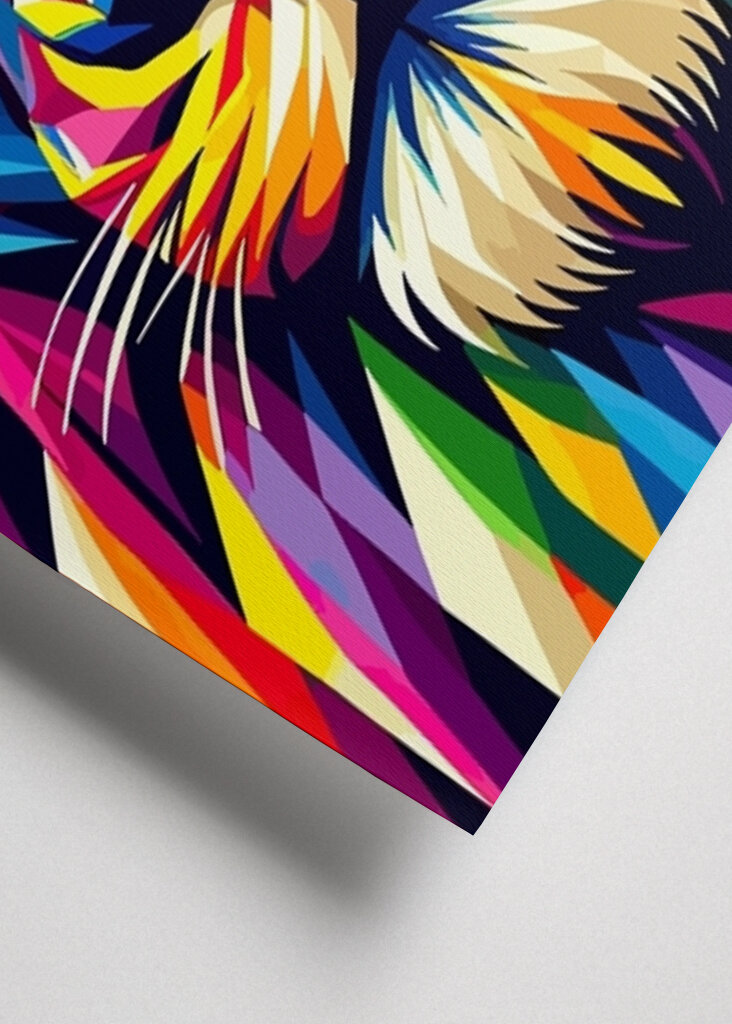 Buntes Löwen-Porträt wpap