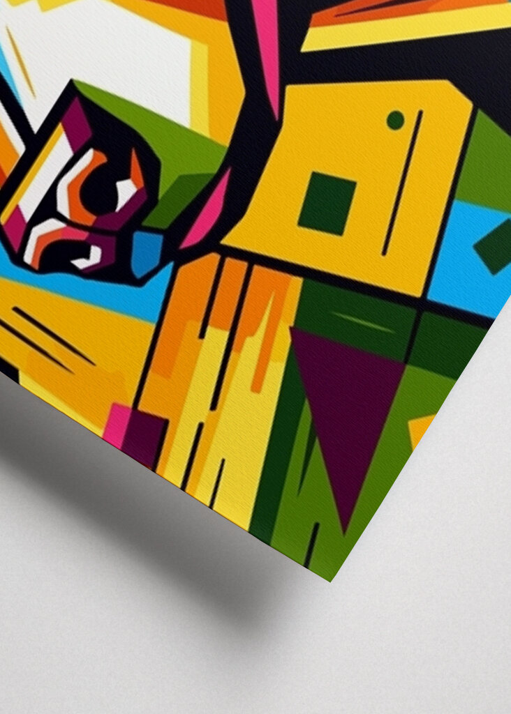 Geometrisk bjørnekunst fargerik