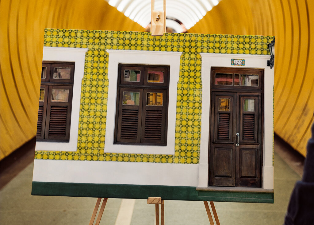 Gelbe Fassade in Salvador