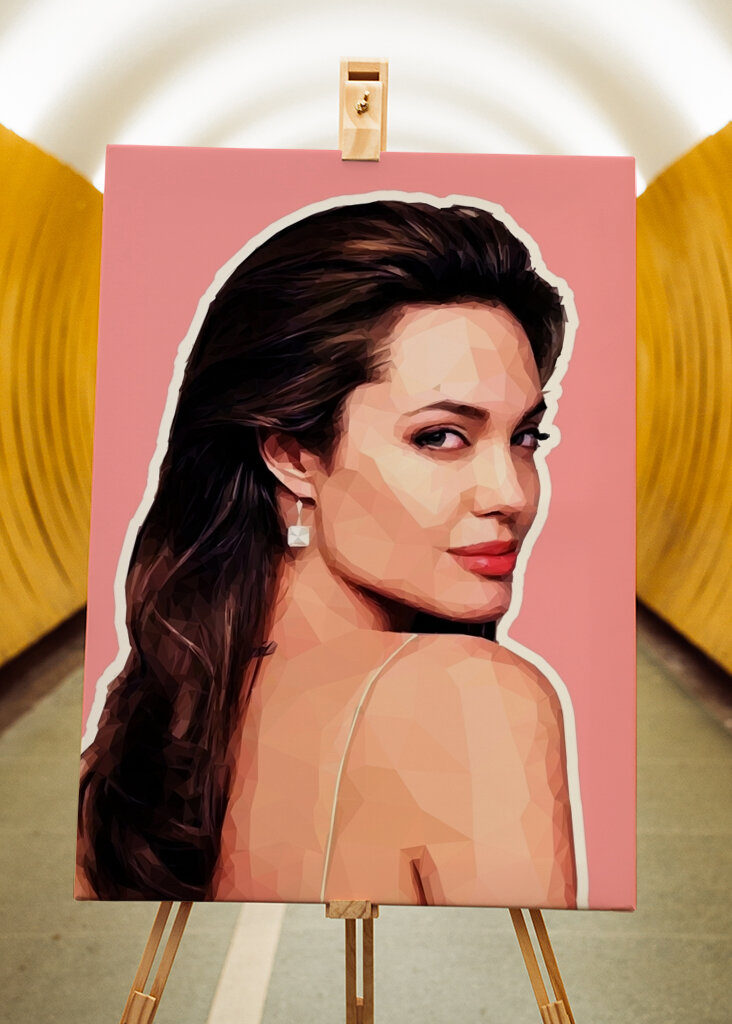 Angelina Jolie low poly