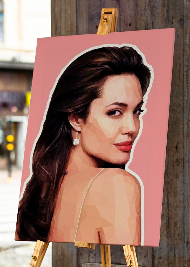 Angelina Jolie low poly