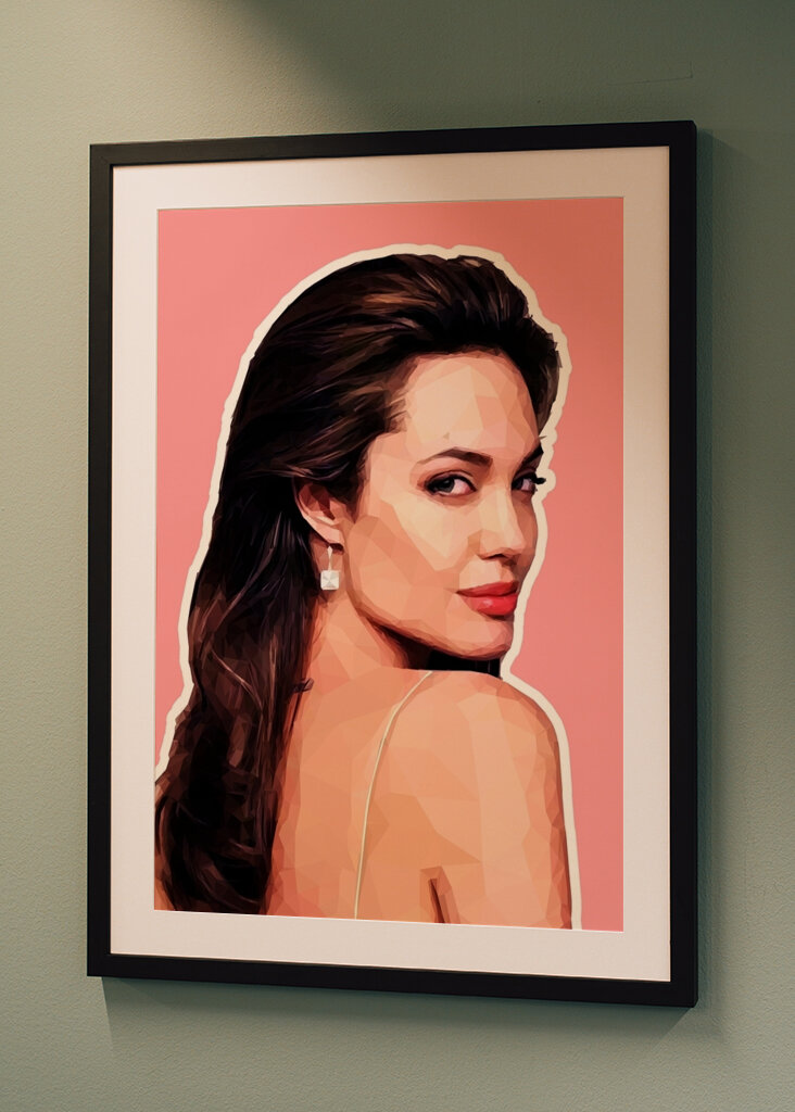 Angelina Jolie low poly