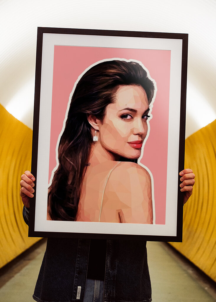 Angelina Jolie low poly
