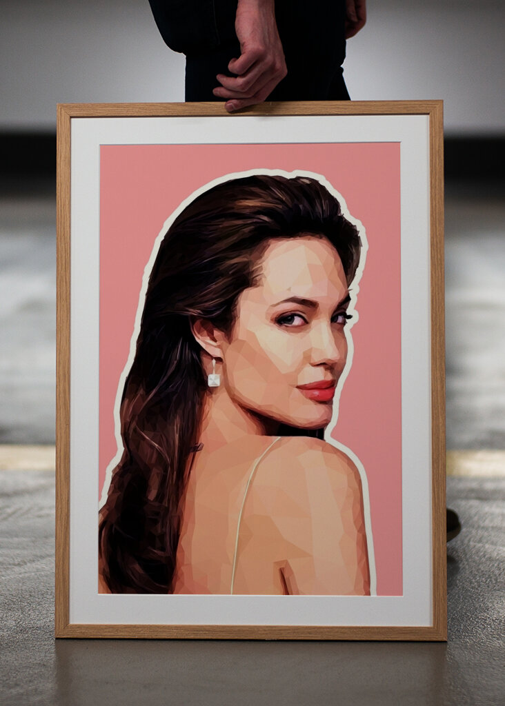 Angelina Jolie low poly