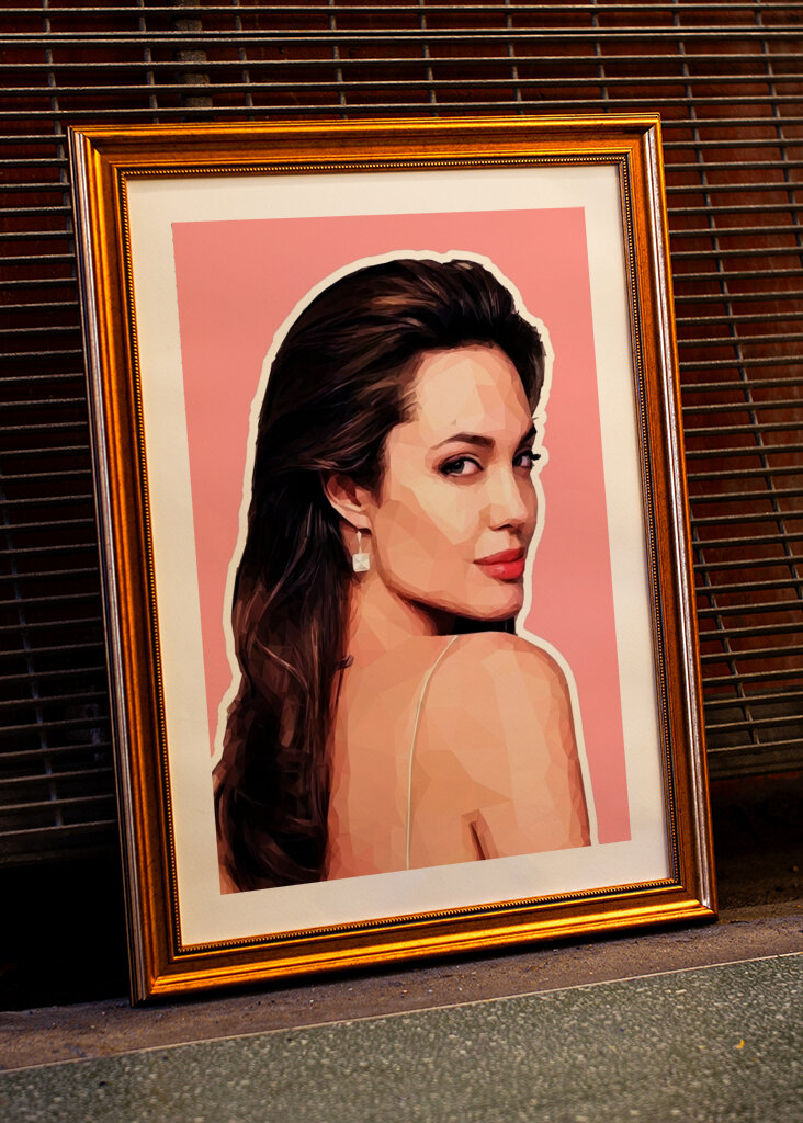 Angelina Jolie low poly