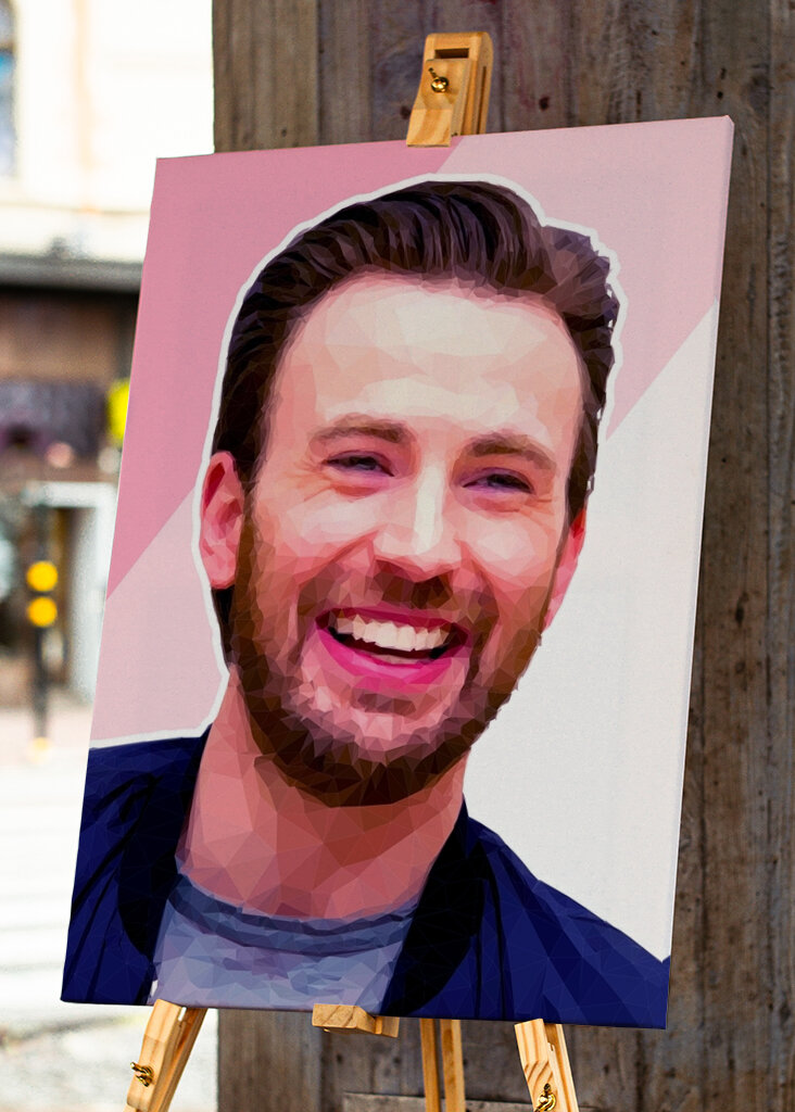 Chris Evans polygonale Kunst